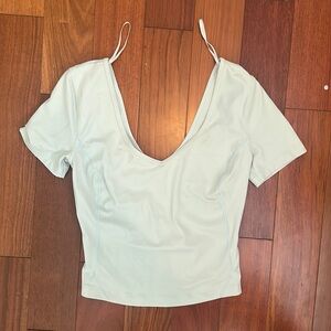 LULULEMON short sleeve align top light blue